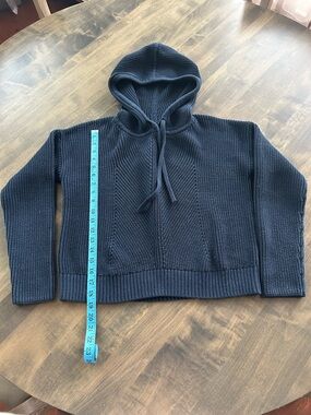 Banana Republic Navy Knit Hooded Pullover Sweater
